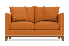 La Brea Twin Size Sleeper Sofa Bed :: Leg Finish: Pecan / Sleeper Option: Deluxe Innerspring Mattress