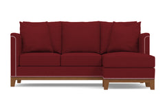 La Brea Reversible Chaise Sleeper Sofa Bed :: Leg Finish: Pecan / Sleeper Option: Deluxe Innerspring Mattress