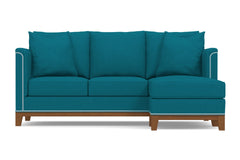 La Brea Reversible Chaise Sleeper Sofa Bed :: Leg Finish: Pecan / Sleeper Option: Memory Foam Mattress