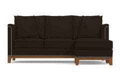 La Brea Reversible Chaise Sleeper Sofa Bed :: Leg Finish: Pecan / Sleeper Option: Deluxe Innerspring Mattress