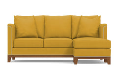 La Brea Reversible Chaise Sleeper Sofa Bed :: Leg Finish: Pecan / Sleeper Option: Deluxe Innerspring Mattress