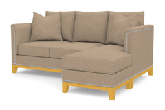 La Brea Reversible Chaise Sleeper Sofa Bed :: Leg Finish: Natural / Sleeper Option: Memory Foam Mattress