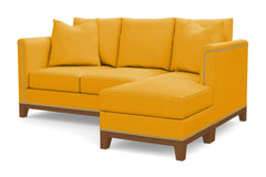 La Brea Reversible Chaise Sleeper Sofa Bed :: Leg Finish: Pecan / Sleeper Option: Deluxe Innerspring Mattress