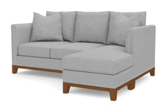 La Brea Reversible Chaise Sleeper Sofa Bed :: Leg Finish: Pecan / Sleeper Option: Memory Foam Mattress