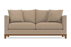 La Brea Queen Size Sleeper Sofa Bed :: Leg Finish: Pecan / Sleeper Option: Memory Foam Mattress