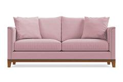 La Brea Queen Size Sleeper Sofa Bed :: Leg Finish: Pecan / Sleeper Option: Memory Foam Mattress