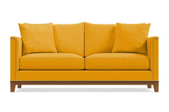 La Brea Queen Size Sleeper Sofa Bed :: Leg Finish: Pecan / Sleeper Option: Memory Foam Mattress