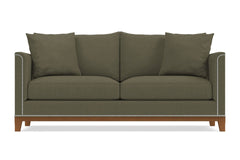 La Brea Queen Size Sleeper Sofa Bed :: Leg Finish: Pecan / Sleeper Option: Memory Foam Mattress