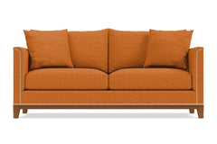 La Brea Queen Size Sleeper Sofa Bed :: Leg Finish: Pecan / Sleeper Option: Memory Foam Mattress