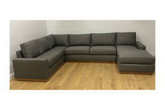 Custom Harper 3pc Sectional Sofa in STEEL