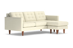 Lexington Reversible Chaise Sofa :: Leg Finish: Pecan