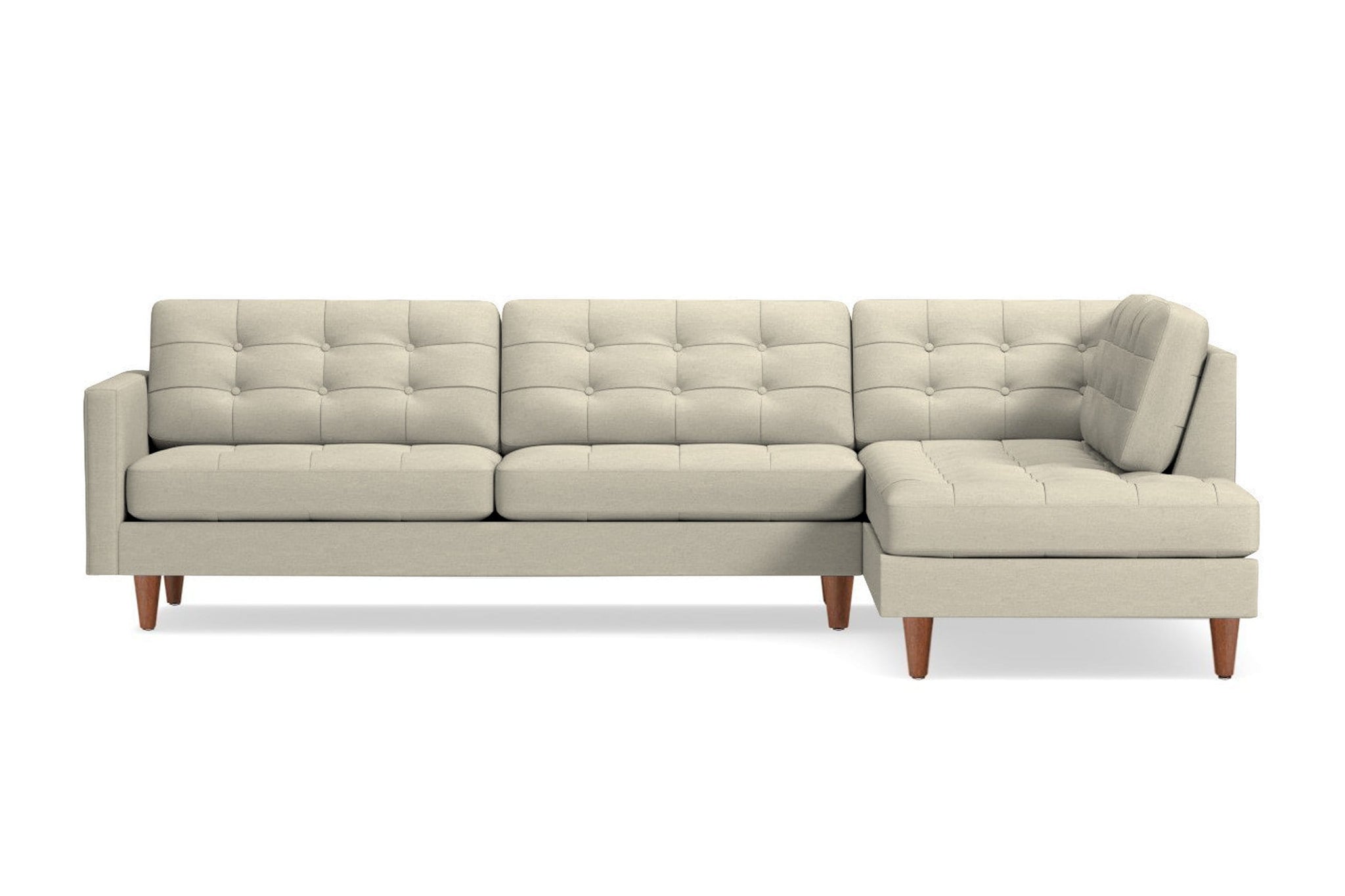 Lexington 2pc Sectional Sofa :: Leg Finish: Pecan / Configuration: RAF - Chaise on the Right