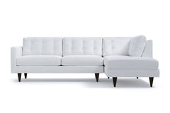 Logan 2pc Velvet Sectional Sofa :: Leg Finish: Espresso / Configuration: RAF - Chaise on the Right