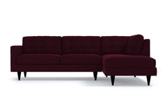 Logan 2pc Velvet Sectional Sofa :: Leg Finish: Espresso / Configuration: RAF - Chaise on the Right