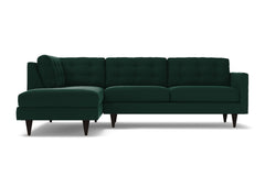 Logan 2pc Velvet Sectional Sofa :: Leg Finish: Espresso / Configuration: LAF - Chaise on the Left