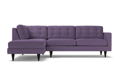 Logan 2pc Velvet Sectional Sofa :: Leg Finish: Espresso / Configuration: LAF - Chaise on the Left