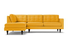 Logan 2pc Velvet Sectional Sofa :: Leg Finish: Espresso / Configuration: LAF - Chaise on the Left