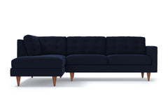 Logan 2pc Velvet Sectional Sofa :: Leg Finish: Pecan / Configuration: LAF - Chaise on the Left