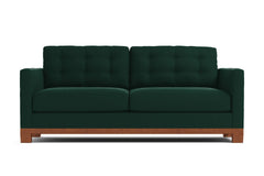 Logan Drive Queen Size Sleeper Sofa Bed :: Leg Finish: Pecan / Sleeper Option: Deluxe Innerspring Mattress