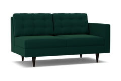 Logan Right Arm Apartment Size Sofa :: Leg Finish: Espresso / Configuration: RAF - Chaise on the Right