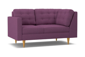 Logan Left Arm Corner Loveseat :: Leg Finish: Natural / Configuration: LAF - Chaise on the Left