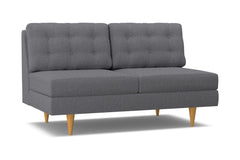 Logan Armless Apartment Size Sofa :: Leg Finish: Natural