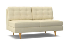 Logan Armless Apartment Size Sofa :: Leg Finish: Natural