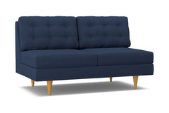 Logan Armless Apartment Size Sofa :: Leg Finish: Natural