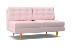 Logan Armless Apartment Size Sofa :: Leg Finish: Natural