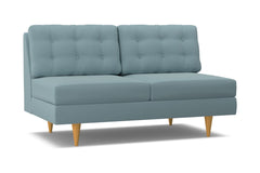 Logan Armless Apartment Size Sofa :: Leg Finish: Natural