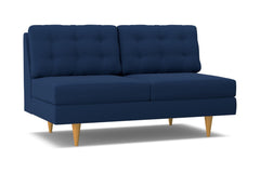 Logan Armless Apartment Size Sofa :: Leg Finish: Natural