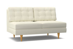 Logan Armless Apartment Size Sofa :: Leg Finish: Natural