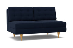 Logan Armless Apartment Size Sofa :: Leg Finish: Natural