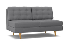 Logan Armless Apartment Size Sofa :: Leg Finish: Natural