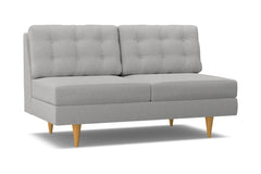 Logan Armless Apartment Size Sofa :: Leg Finish: Natural