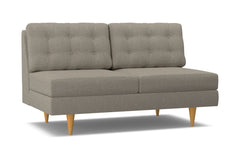 Logan Armless Apartment Size Sofa :: Leg Finish: Natural