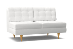 Logan Armless Apartment Size Sofa :: Leg Finish: Natural