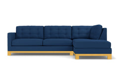 Logan Drive 2pc Sleeper Sectional Sofa :: Leg Finish: Natural / Configuration: RAF - Chaise on the Right / Sleeper Option: Deluxe Innerspring Mattress