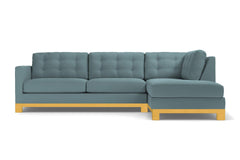 Logan Drive 2pc Sleeper Sectional Sofa :: Leg Finish: Natural / Configuration: RAF - Chaise on the Right / Sleeper Option: Deluxe Innerspring Mattress