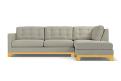 Logan Drive 2pc Sleeper Sectional Sofa :: Leg Finish: Natural / Configuration: RAF - Chaise on the Right / Sleeper Option: Deluxe Innerspring Mattress