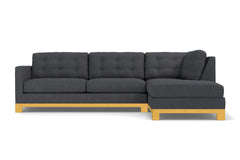 Logan Drive 2pc Sleeper Sectional Sofa :: Leg Finish: Natural / Configuration: RAF - Chaise on the Right / Sleeper Option: Deluxe Innerspring Mattress