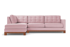 Logan Drive 2pc Sleeper Sectional Sofa :: Leg Finish: Pecan / Configuration: LAF - Chaise on the Left / Sleeper Option: Deluxe Innerspring Mattress