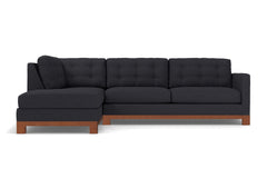 Logan Drive 2pc Sleeper Sectional Sofa :: Leg Finish: Pecan / Configuration: LAF - Chaise on the Left / Sleeper Option: Deluxe Innerspring Mattress