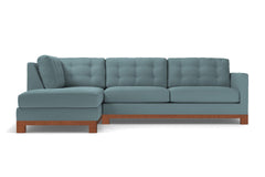 Logan Drive 2pc Sleeper Sectional Sofa :: Leg Finish: Pecan / Configuration: LAF - Chaise on the Left / Sleeper Option: Memory Foam Mattress