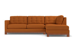 Logan Drive 2pc Sleeper Sectional Sofa :: Leg Finish: Pecan / Configuration: RAF - Chaise on the Right / Sleeper Option: Memory Foam Mattress