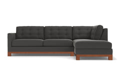 Logan Drive 2pc Sleeper Sectional Sofa :: Leg Finish: Pecan / Configuration: RAF - Chaise on the Right / Sleeper Option: Deluxe Innerspring Mattress