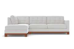 Logan Drive 2pc Sleeper Sectional Sofa :: Leg Finish: Pecan / Configuration: LAF - Chaise on the Left / Sleeper Option: Deluxe Innerspring Mattress