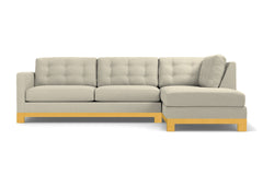 Logan Drive 2pc Sleeper Sectional Sofa :: Leg Finish: Natural / Configuration: RAF - Chaise on the Right / Sleeper Option: Deluxe Innerspring Mattress