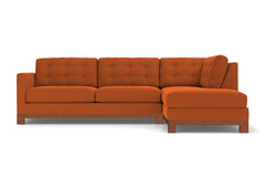 Logan Drive 2pc Sleeper Sectional Sofa :: Leg Finish: Pecan / Configuration: RAF - Chaise on the Right / Sleeper Option: Memory Foam Mattress