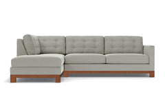 Logan Drive 2pc Sleeper Sectional Sofa :: Leg Finish: Pecan / Configuration: LAF - Chaise on the Left / Sleeper Option: Deluxe Innerspring Mattress